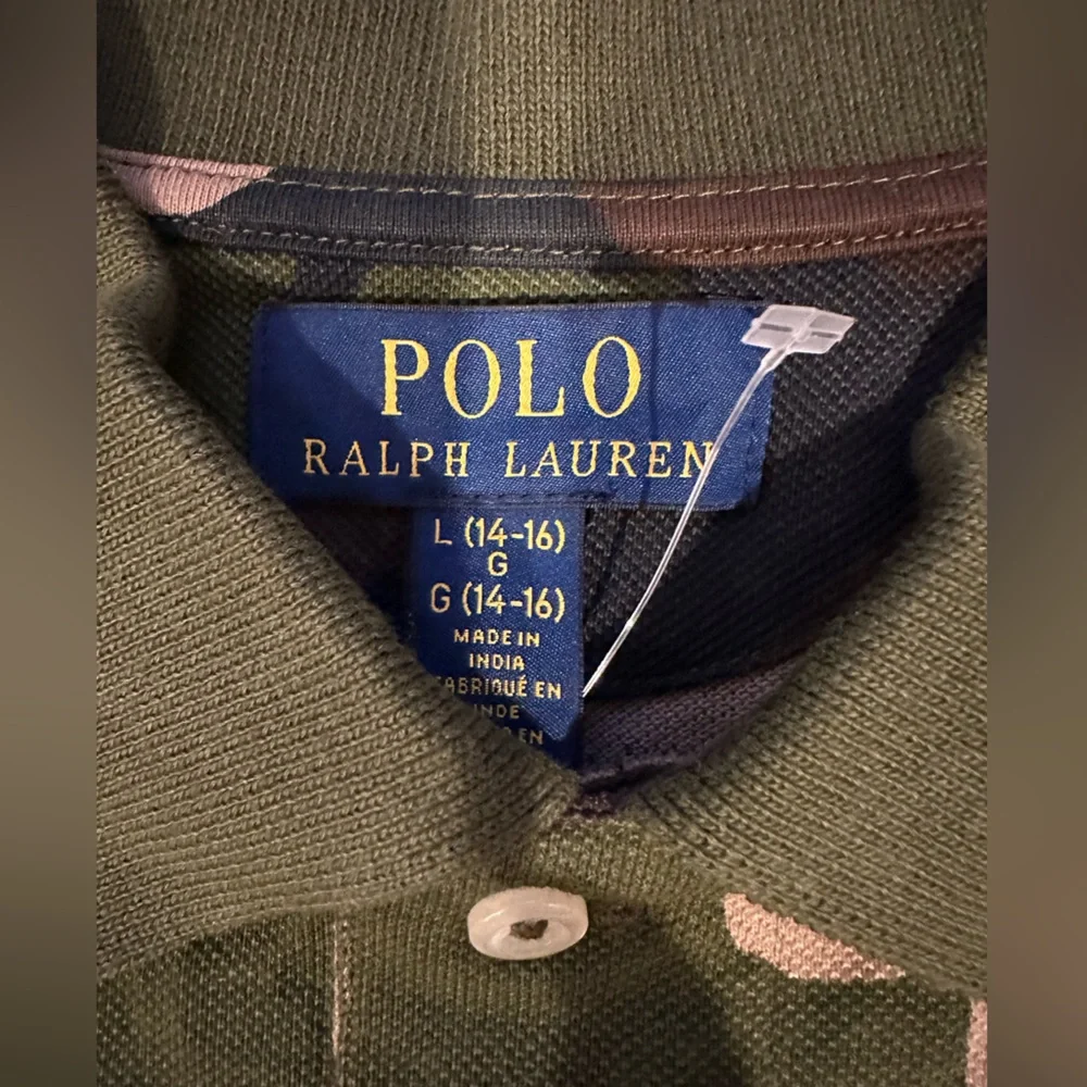 Polo by Ralph Lauren Boys' Camo Polo Shirt - Green, Brown, Black L 14-16 - Picture 3 of 16